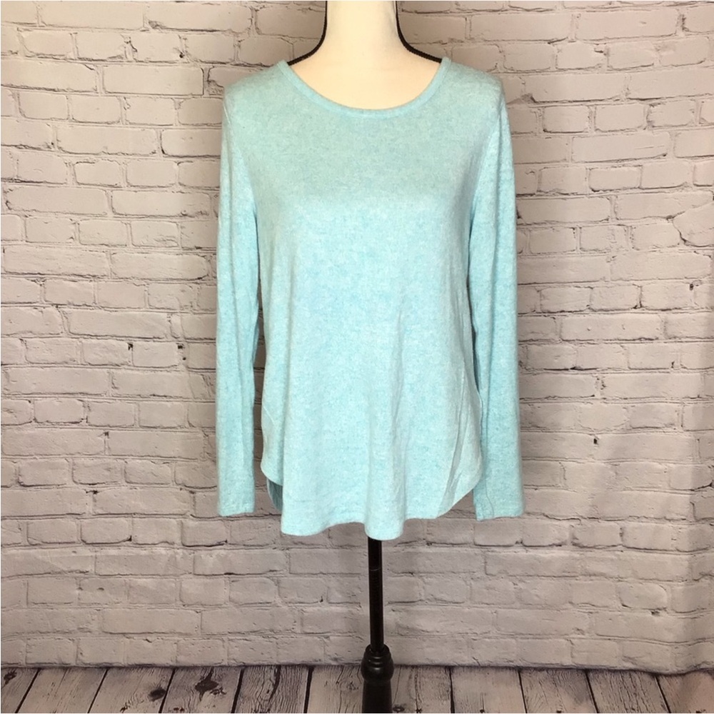 Old Navy Aqua Pull Over Fleece Top Medium